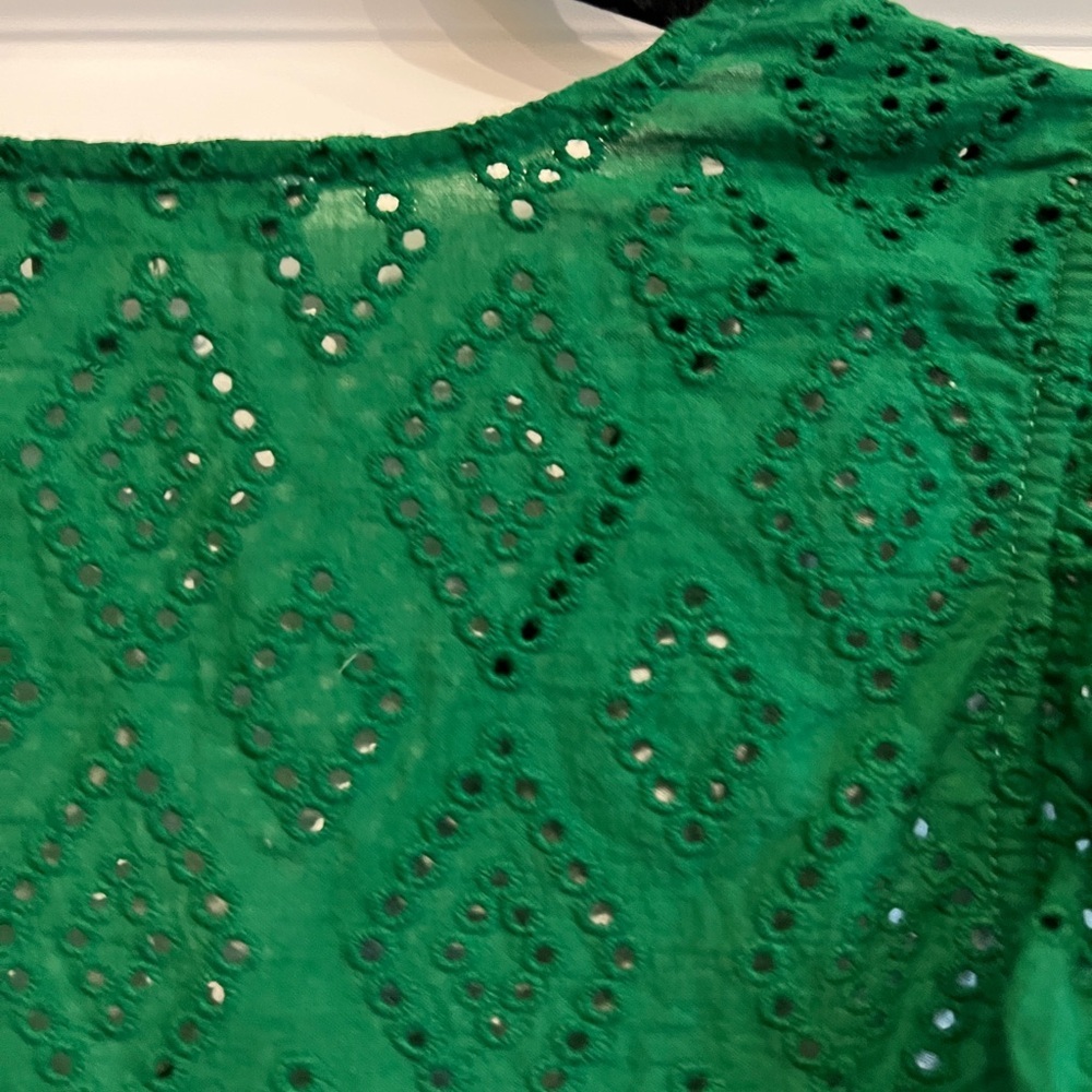 Daniel Rainn Green dot pattern short sleeve blouse size XSP - Picture 4 of 6